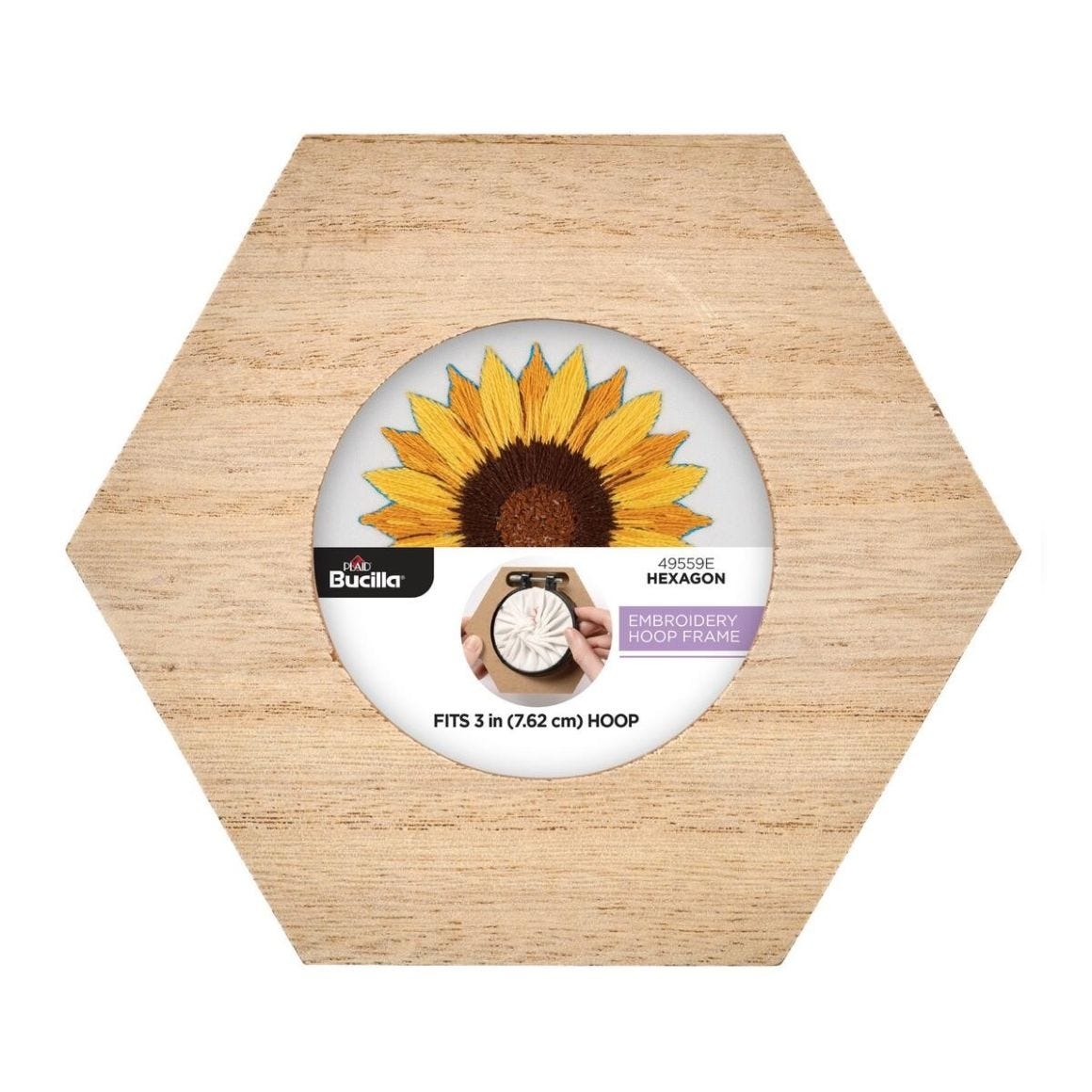 Bucilla® 3” Hexagon Wood Embroidery Hoop Frame