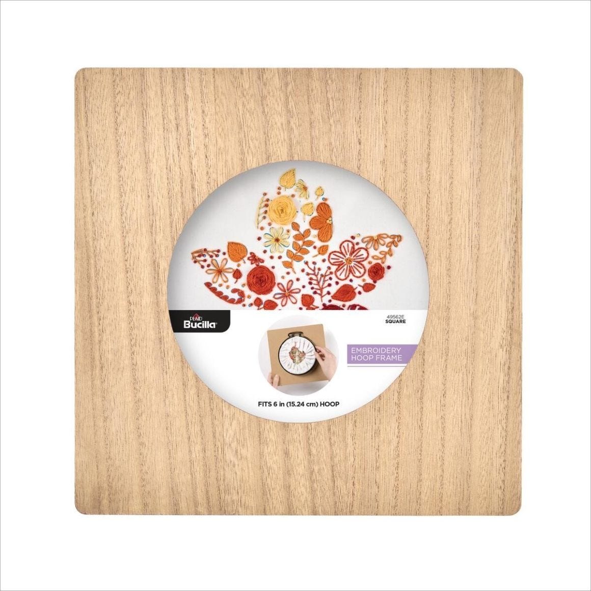 Bucilla® 6” Square Wood Embroidery Hoop Frame