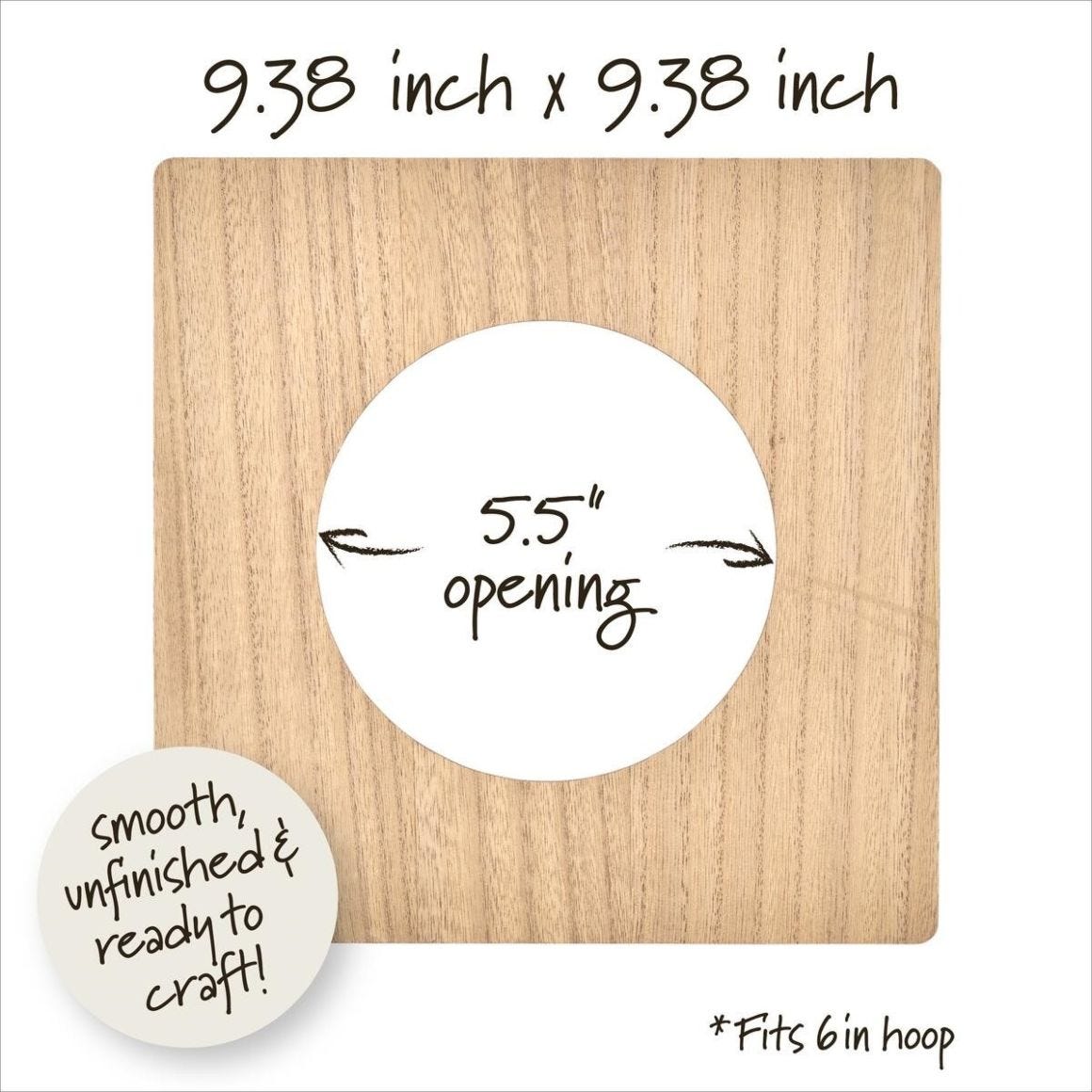 Bucilla® 6” Square Wood Embroidery Hoop Frame