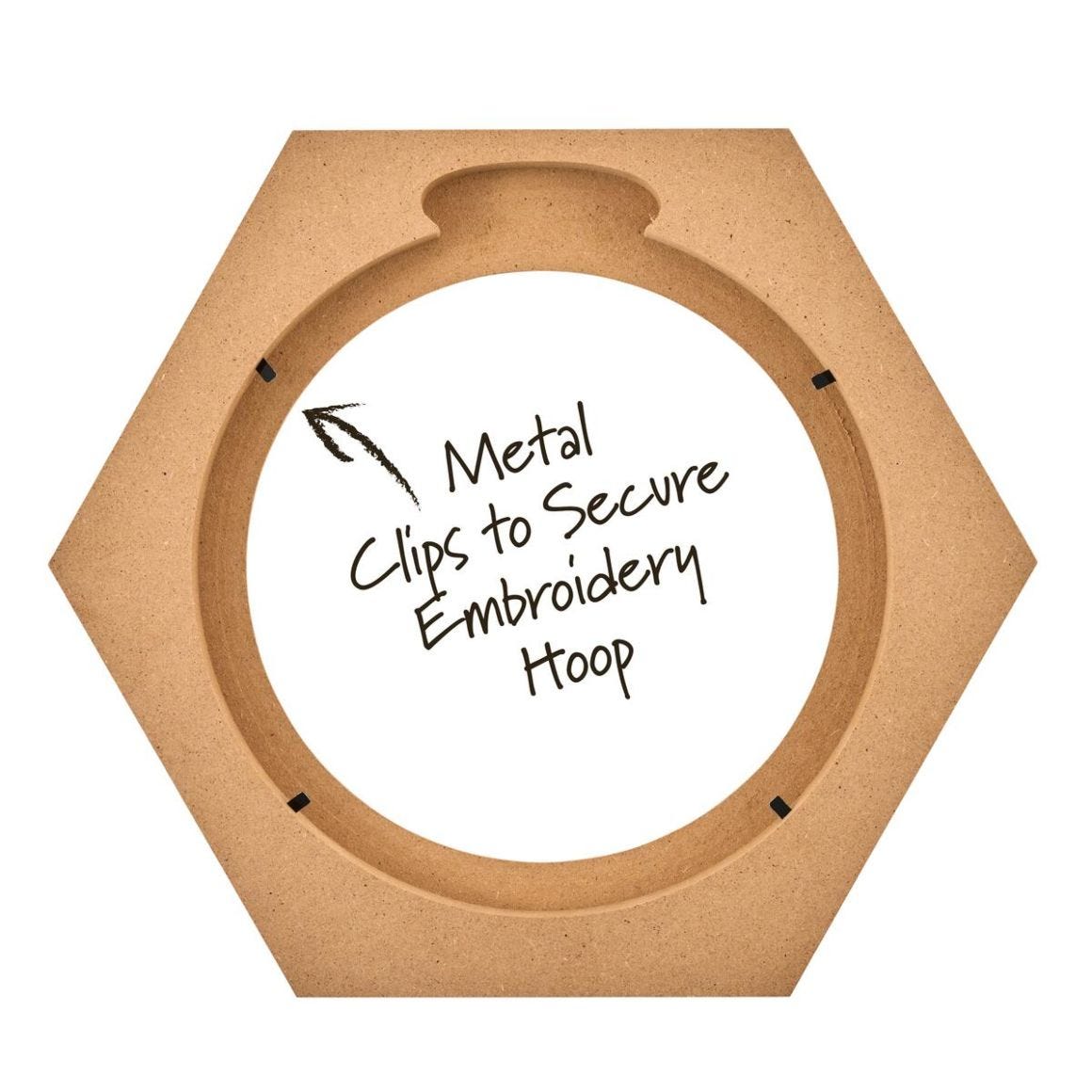 Bucilla® 8” Hexagon Wood Embroidery Hoop Frame