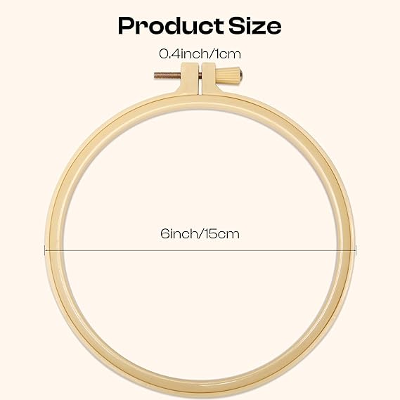 6 Inch Round No-Slip Hoop - Single Hoop