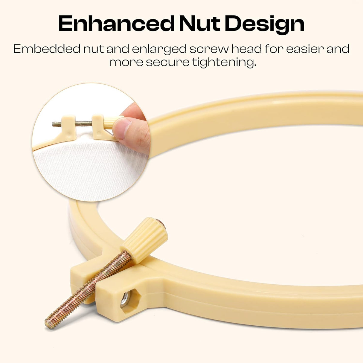 8 Inch Round No-Slip Hoop - Single Hoop