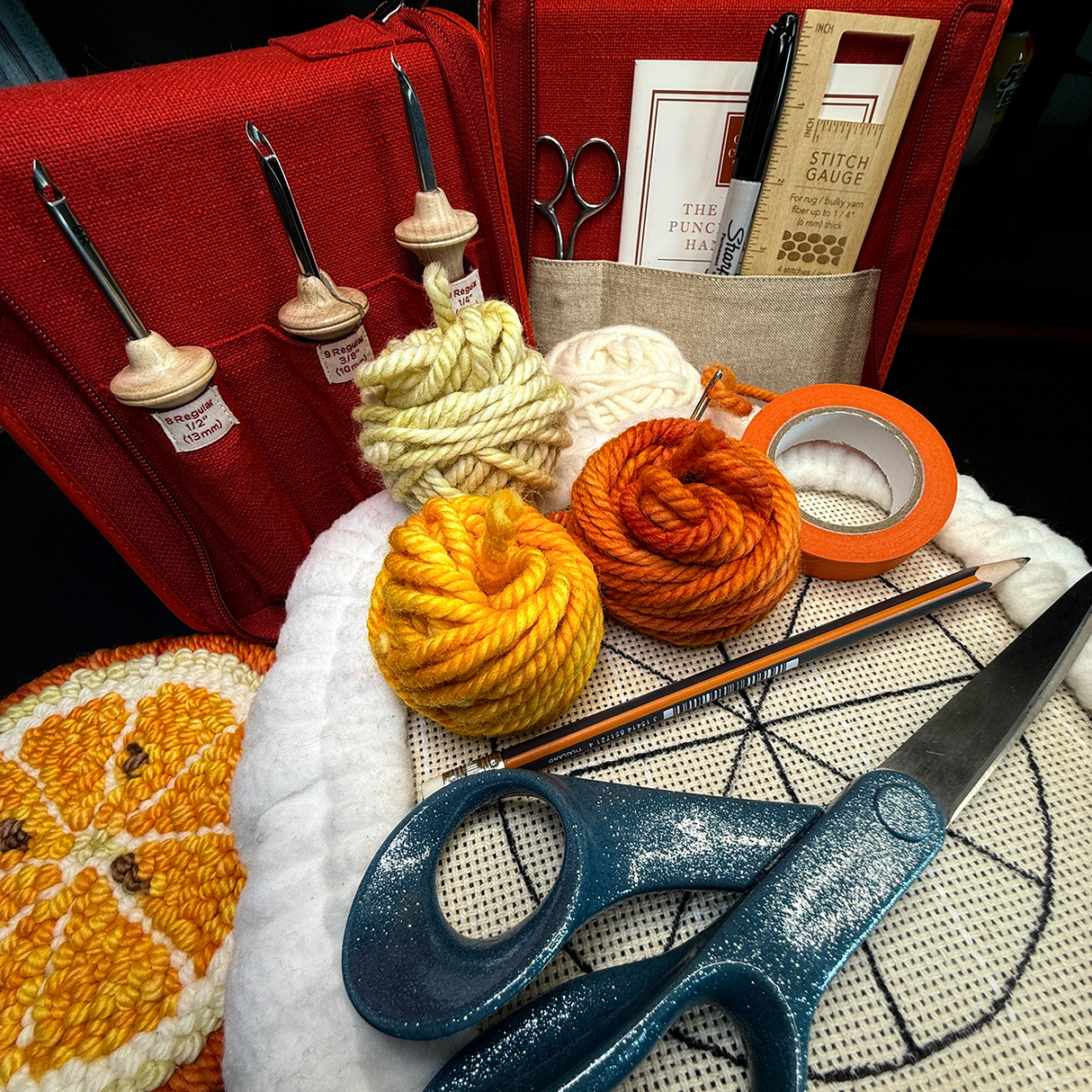 Orange Mug Rug Yarn Pack