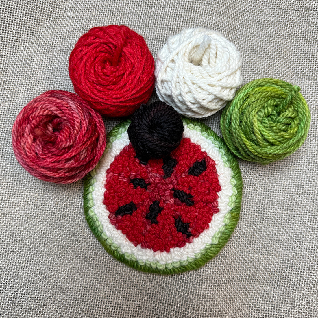 Watermelon Mug Rug Yarn Pack