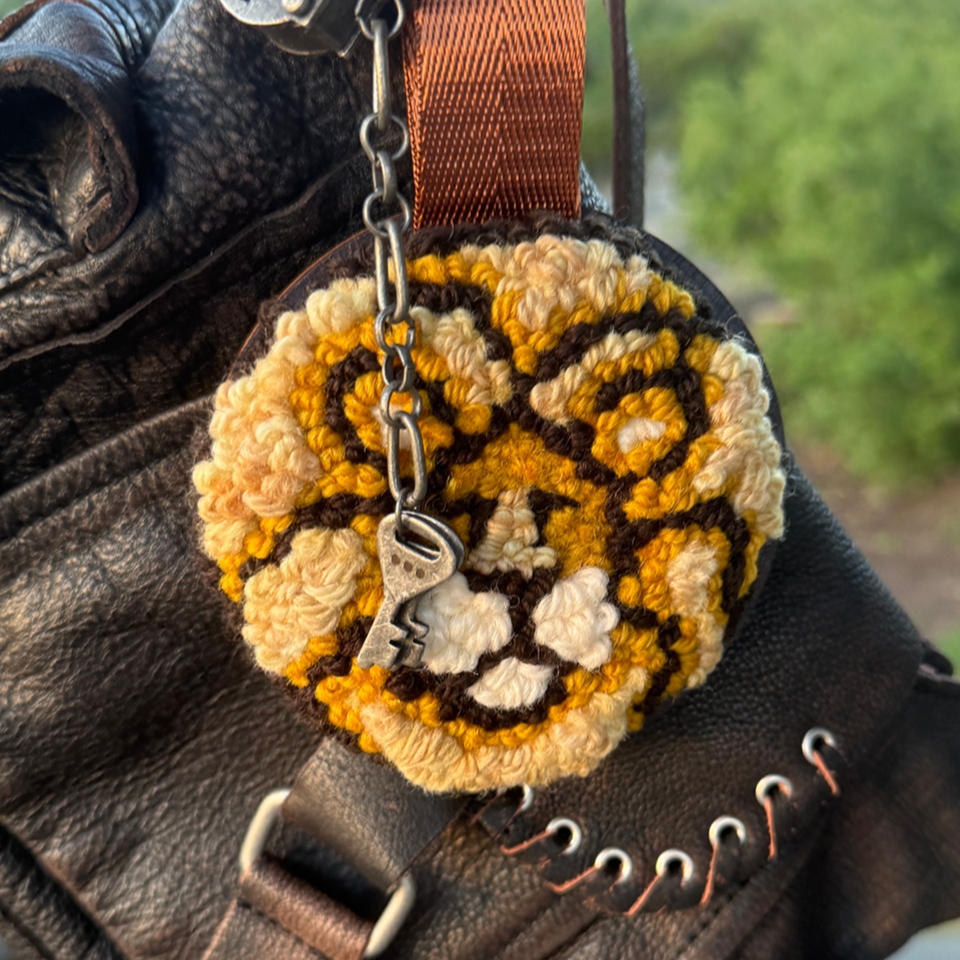 Punch Needle Safari: Lion Coaster Traced Pattern