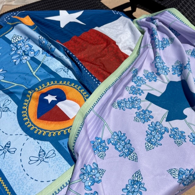 Texas Bluebonnet Lavender Beach Towel