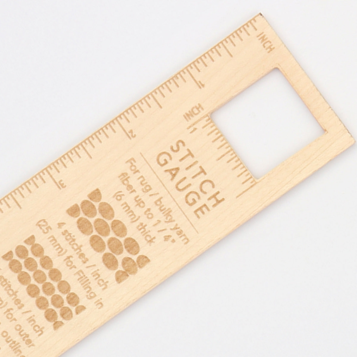 Oxford Wooden Stitch Gauge for Punch Needle Rug Hooking