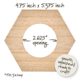 Bucilla® 3” Hexagon Wood Embroidery Hoop Frame