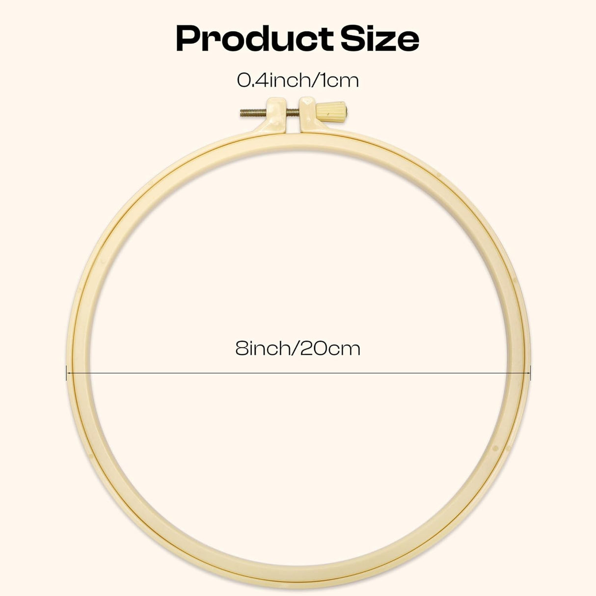 8 Inch Round No-Slip Hoop - Single Hoop