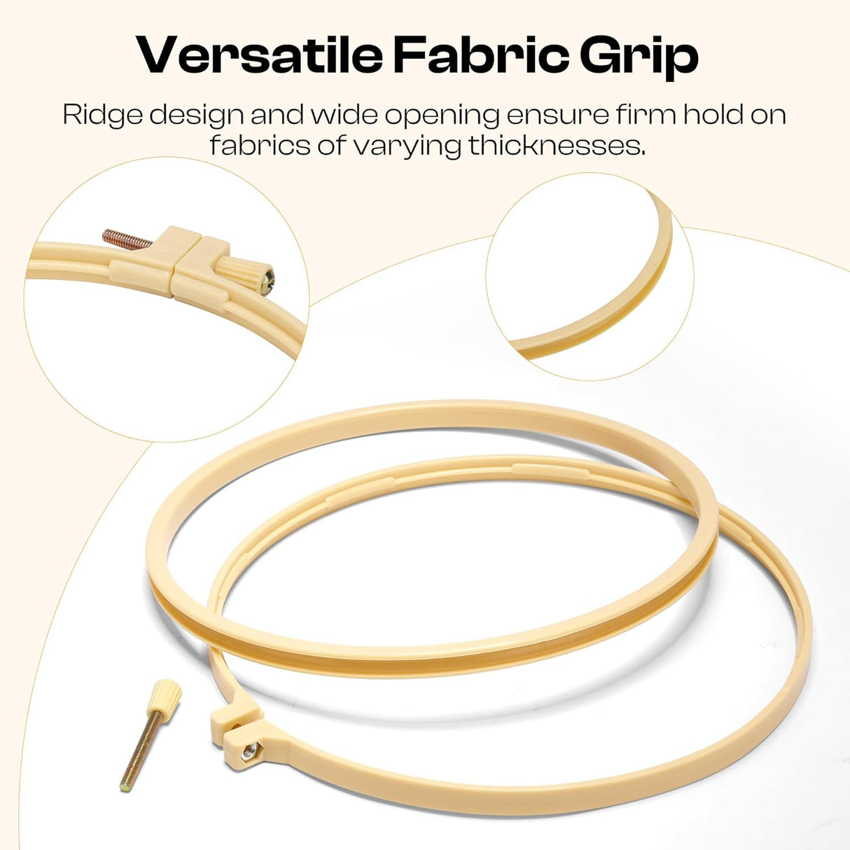 8 Inch Round No-Slip Hoop - Single Hoop