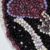 10" Round "Lavender Armadillo Love w Grey Edge and Starry Sky" Wool Trivet