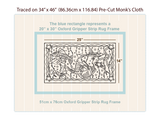 Deep Sea Starlight Rug - 14 x 25 inch Pattern
