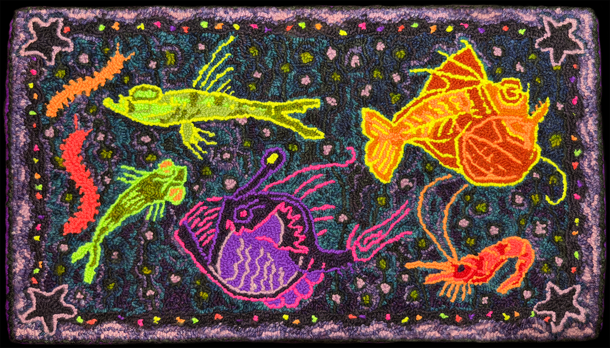 Deep Sea Starlight Rug - 14 x 25 inch Pattern