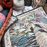 "The Sheepwalk"  14" x 24" Hand-Made 98% Wool 2% Sari Silk  Rug 14" x 24" by Taryn Kail