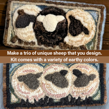 Wooly Shetland Trio Hanging Sign Kit with Instructions