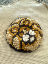 Punch Needle Safari: Lion Coaster Traced Pattern