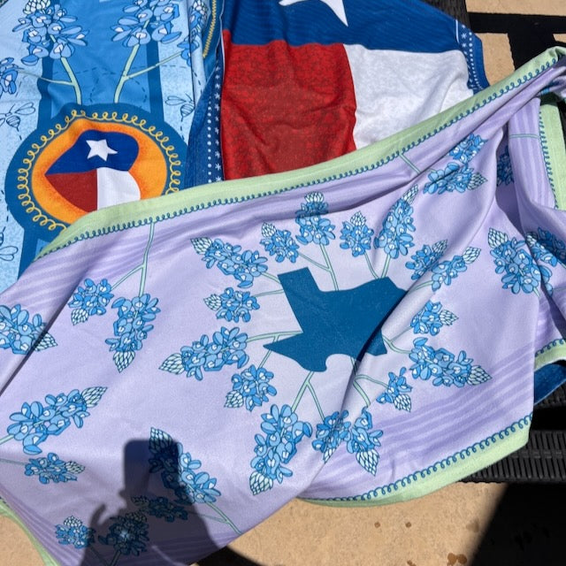 Texas Bluebonnet Lavender Beach Towel