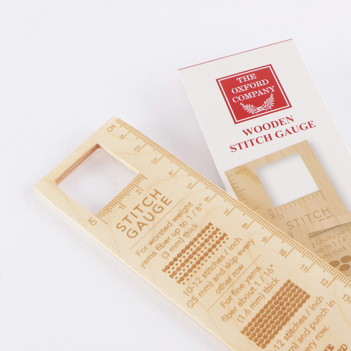 Oxford  Wooden Stitch Gauge for Punch Needle Rug Hooking